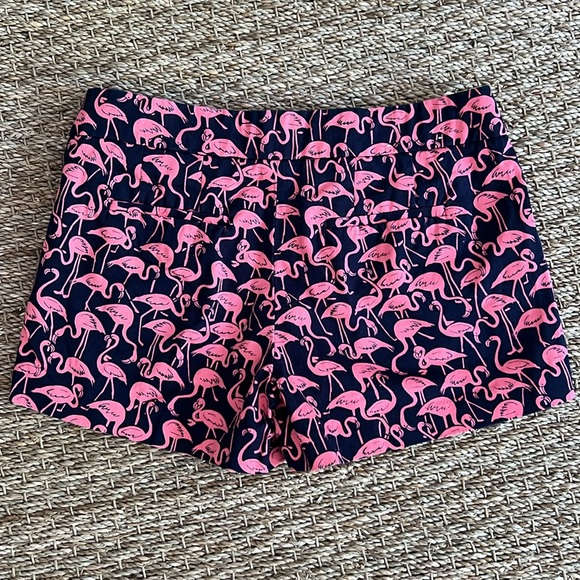 JCrew Women's Size 0 Navy w/ Link Flamingo Shorts - Picture 3 of 3